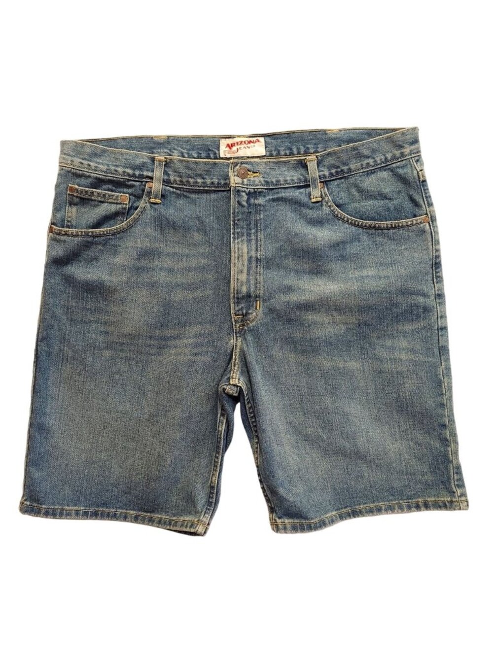 Arizona Jeans Mens Size 42x10 Medium Wash Casual Denim 100% Cotton Jean Shorts